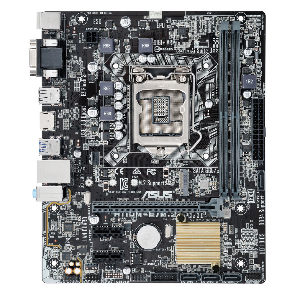 MAINBOARD ASUS H110M-E/M.2 (Intel LGA 1151)